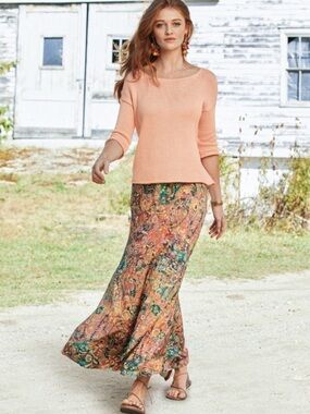 Sweater Peruvian Connection Sojourner Soft Knit - Pink/Peach